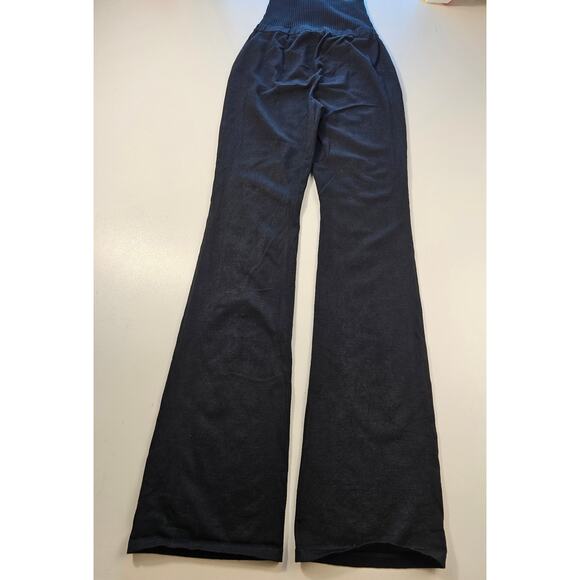 Ecovero Sunday best black high Waisted cotton knit leggings XS EUC Warm layering - Picture 1 of 8